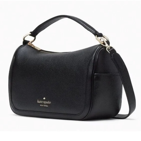 New Kate Spade Smoosh Crossbody Pebbled Leather Black - Picture 3 of 4